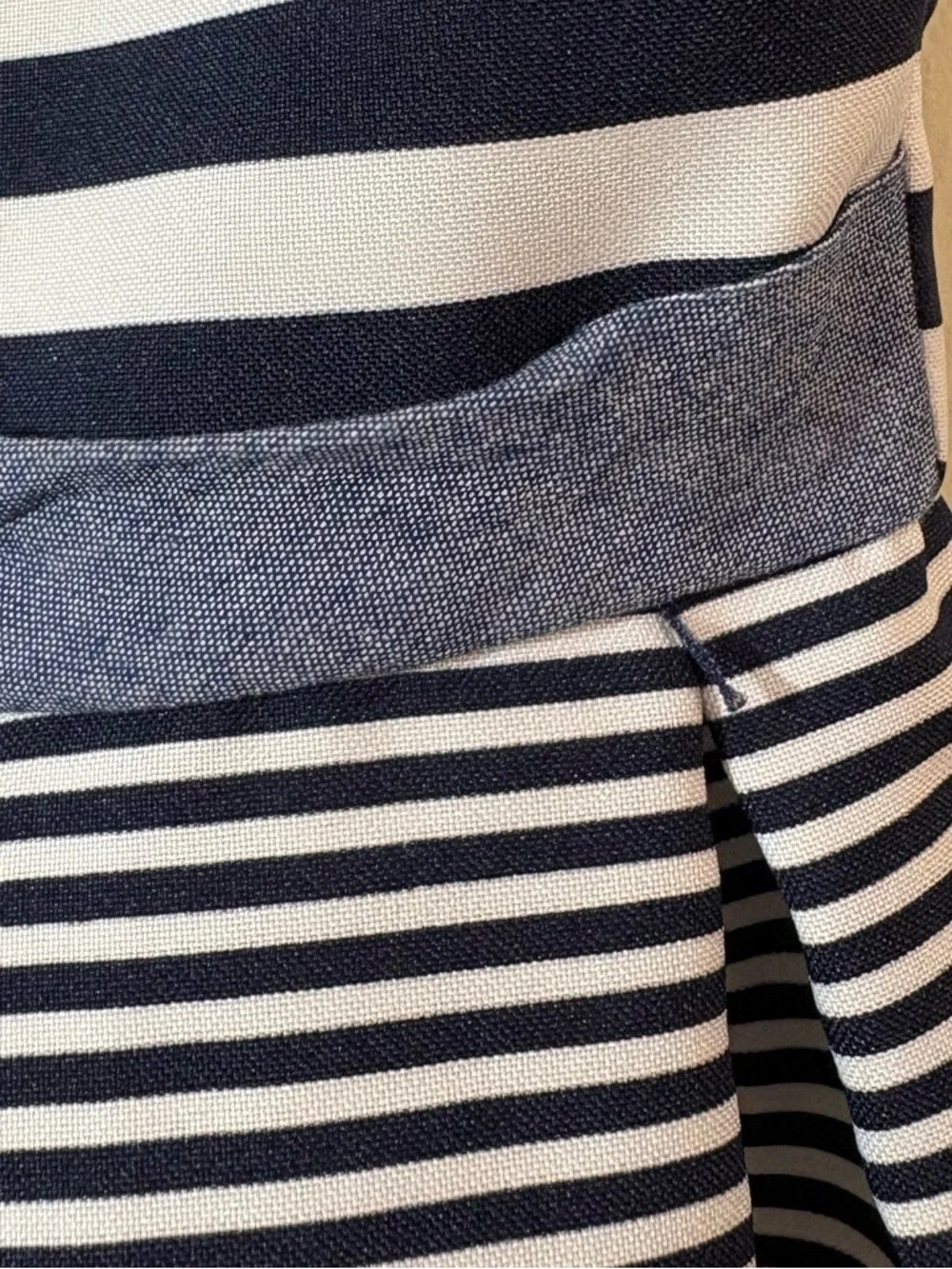 Bonnie Jean Girls' size 6 Sleeveless Tiered Color Block Stripes navy white dress
